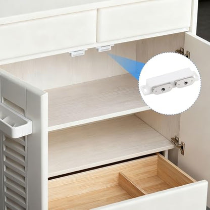 uxcell Double Magnetic Latches Catch for Cabinet Door Cupboard 3" Long White - color: White