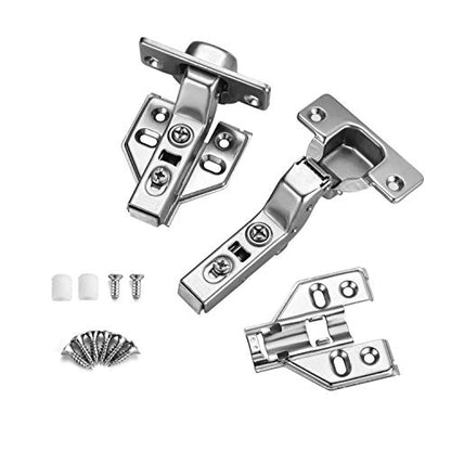 10Pcs Soft Close Inset Cabinet Hinges with Clip-On Plate - color: Inset, size: 10 Pieces