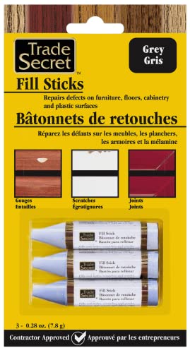 Wood Filler Putty Scratch Repair Fill Stick, Grey, for Floors, 3-Pack - color: Gray