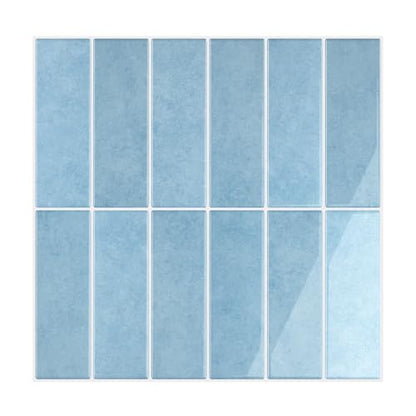 VEELIKE Coastal Blue Peel and Stick Backsplash for Kitchen Waterproof Peel and Stick Tile Backsplash 6 Sheets 12''x12'' Renter Friendly Self Adhesive Back Splash Tile Stickers for Kitchen Bathroom