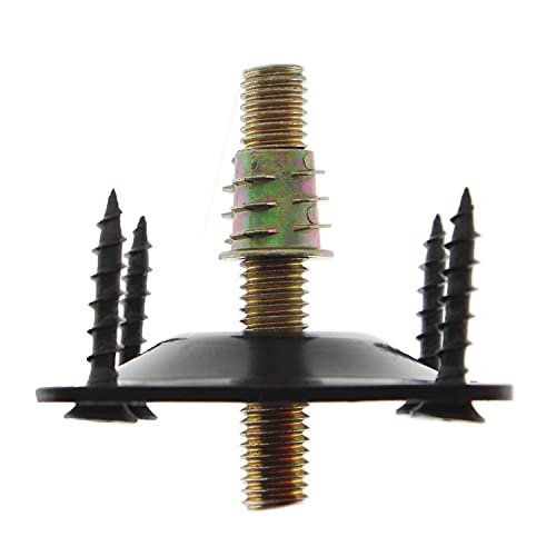 4PCS Leg Mounting Plate,TTZEZE Heavy Duty Top Plate for Leg,Leg Attachment Plate,Industrial Strength T-Plate Leg with Hanger Bolts & Screws for Strengthen Weak Furniture Repair Damaged Sofa Couch Seat - size: Flat