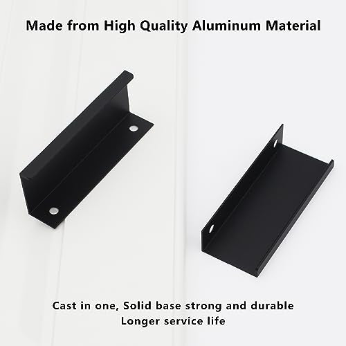 50 Pack Black Kitchen Cabinet Handles, Modern Finger Pulls - color: Black-50Pack, size: 3.15in(80mm) Overall Length