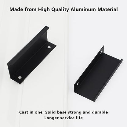 50 Pack Black Kitchen Cabinet Handles, Modern Finger Pulls - color: Black-50Pack, size: 3.15in(80mm) Overall Length