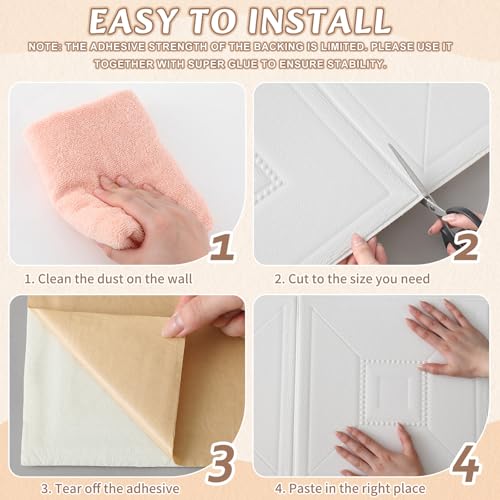 Nuanchu 16 Pcs Foam Ceiling Tile Self-Adhesive, 27.5x27.5in, Greek Key - color: Greek Key