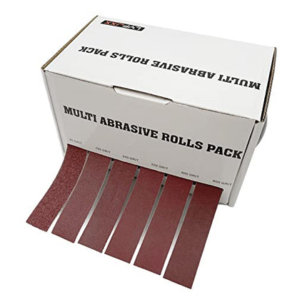 Emery Cloth Roll, 6M, 6 Grits Assorted Sand Paper - size: 6rolls 6m