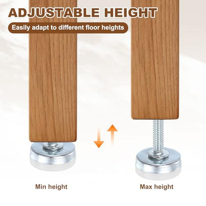 uxcell 4Pcs Furniture Leveling Feet, 1/4"-20x1 x1 Adjustable Metal - size: 1/4"-20 x 1" x 1"