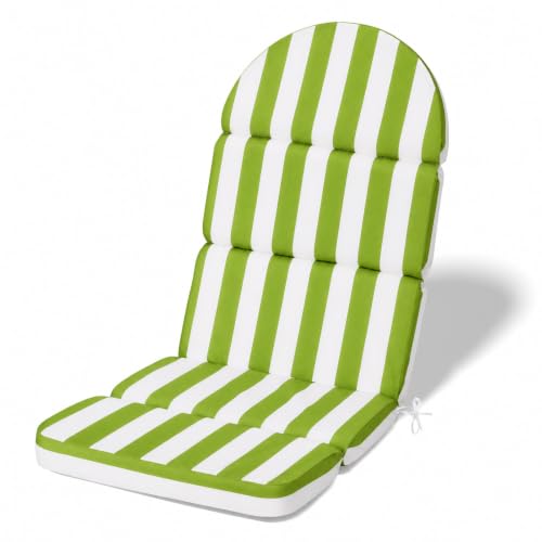 Adirondack Chair Cushion, 50x20 in Outdoor Rocking Seat Pad, 1 Pack - color: Green White Stripe, size: 1 pack
