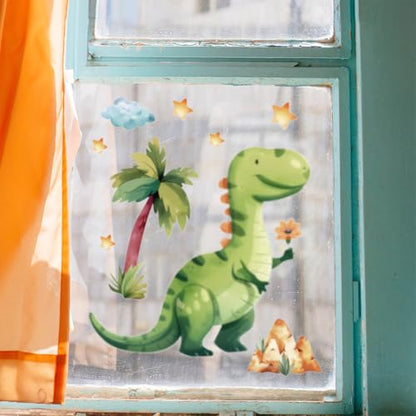 Peacoblue Cute Dinosaurs Rub On Transfers for Furniture Craft 6"x12" - style: Cute Dinosaurs