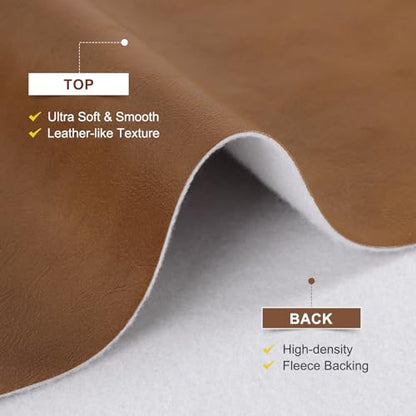 54" Marine Vinyl Upholstery Faux Leather Fabric by The Yard Waterproof - color: Brown, size: Pre-cut 3 Yards 54"x108"