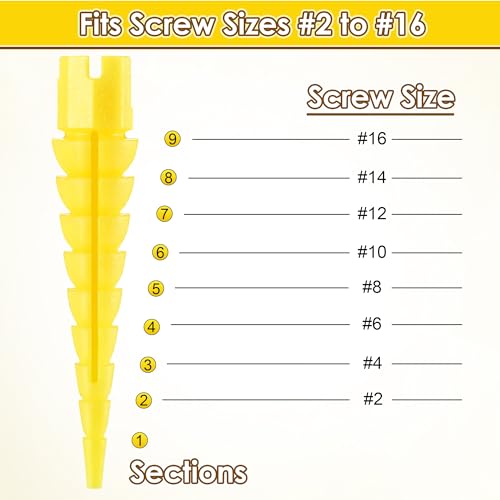 10 Pcs Wood Anchor, Fix Stripped Wood Screw Holes, Yellow - color: Yellow
