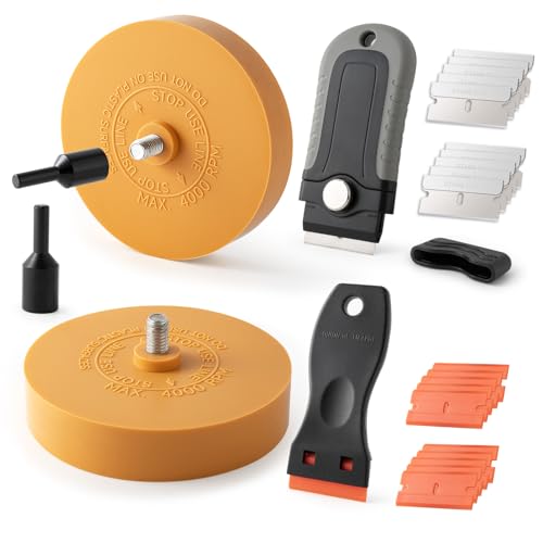 Gomake Eraser Wheel Decal Remover Tool Kit Rubber Eraser Wheel for Drill - size: 2 Pack Solid