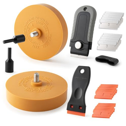 Gomake Eraser Wheel Decal Remover Tool Kit Rubber Eraser Wheel for Drill - size: 2 Pack Solid
