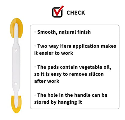 Caulk Caulking Silicone Sealant Finishing Tool (4-Size)- Ideal for DIY, Waterproofing, Grouting. Durable Urethane Rubber Design, Scratch Prevention (Two-Way (S+L) 2P)
