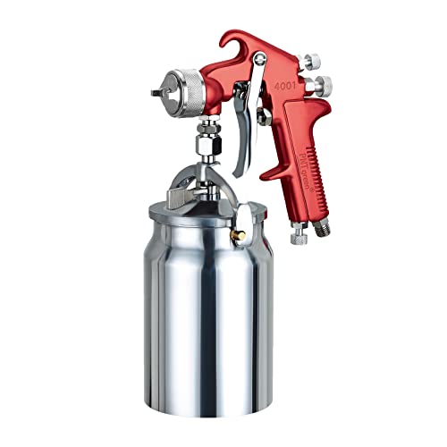 HVLP Spray Gun Air Paint Sprayer Siphon Feed 1000CC Capacity, with 1.8mm Nozzle Professional Spray Guns for Painting Cars - color: Red, size: 1.8 mm Nozzle-1000 cc