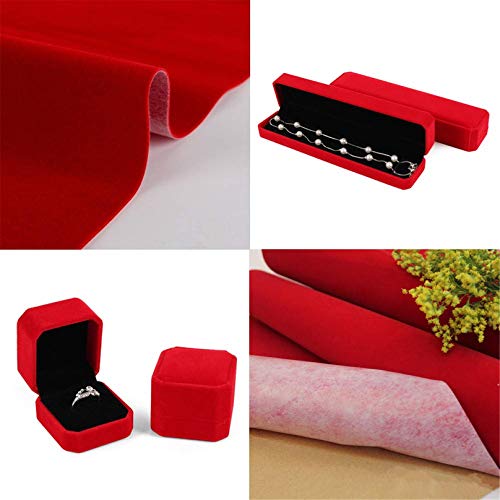 YaoHui 3PCS Self Adhesive Felt Sheets, Peel & Stick Felt Adhesive Sheets, A4 Size (8.3" x 11.8", Red) - color: Red