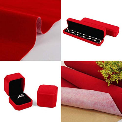 YaoHui 3PCS Self Adhesive Felt Sheets, Peel & Stick Felt Adhesive Sheets, A4 Size (8.3" x 11.8", Red) - color: Red