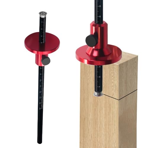 European Aluminum Alloy Wheel Marking Gauge with Knurled Knob - Metric/Inch Scales,Woodworking Mortise Parallel Scribing Tool for Furniture Scribing