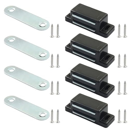 Murtenze Magnetic Cabinet Latch, Black, 4 Pack - color: Black