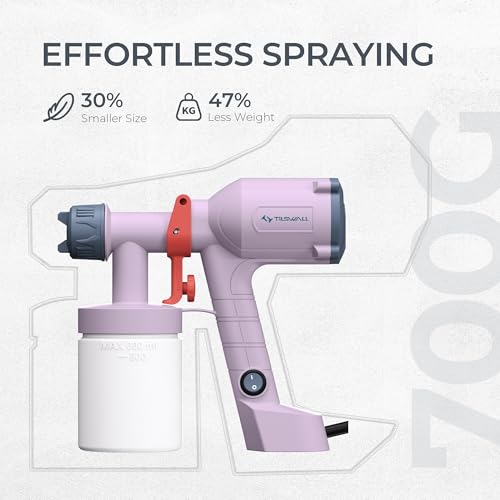 Tilswall Paint Sprayer Dreamer400 Ultra-Light Spray Gun Light Purple - color: Light Purple
