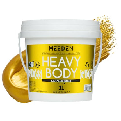 MEEDEN Metallic Gold Acrylic Paint: 1L /33.8oz Gold Paint Gloss Finish - color: Gold, size: 33.8 Fl Oz (Pack of 1)