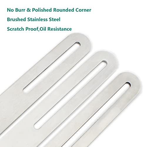 4 PCS Flat Straight Brace Brackets Mending Plates Repair Fixing Bracket with Slot, ULIFESTAR Heavy Duty Thicken SUS Corner Brace for Wood,Metal Bracket for Furniture Shelf Bed Table-13.19x0.94x0.12'' - size: Silver 13.19 x 0.94 x 0.12 inches