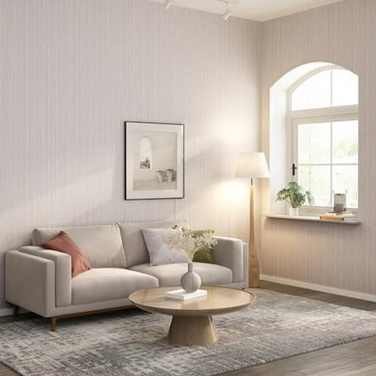 Grasscloth Peel and Stick Wallpaper 20.8"x394" Beige Thick Fabric Textured Linen Classic Faux Grassweave Neutral Removable Wallpaper Vinyl Film Roll for Home Use - color: Mixed Beige