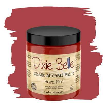 Dixie Belle Paint Company Chalk Mineral Paint - Barn Red (8oz) - color: Barn Red, size: 8 Fl Oz (Pack of 1)