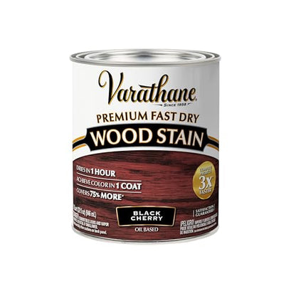 Varathane Premium Fast Dry Black Cherry Wood Stain - color: Black Cherry, size: 1 Quart (Pack of 1)