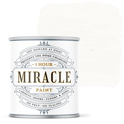 AMY HOWARD AT HOME,One Hour Miracle Paint,Water-Based Enamel Paint,Scrubbable Eggshell Finish Furniture Paint,All In One Paint,No Stripping,Sanding,or Priming,32 OZ,Ballet White 1 Quarts (Pack 1) - color: Ballet White