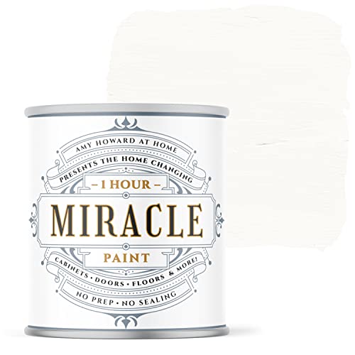 AMY HOWARD AT HOME,One Hour Miracle Paint,Water-Based Enamel Paint,Scrubbable Eggshell Finish Furniture Paint,All In One Paint,No Stripping,Sanding,or Priming,32 OZ,Ballet White 1 Quarts (Pack 1) - color: Ballet White