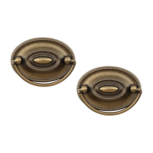 Antique Cabinet Ring Pull, Zinc Alloy Drawer Pulls, 2Pcs - style: Type-1