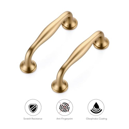 Ravinte Champagne Bronze Cabinet Handles Solid Pulls 3 Inch 10 Pack - color: Champagne Bronze, size: 3 inches Hole Center