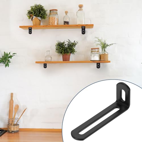 uxcell 8 Pcs Adjustable Right Angle Brackets 3.1"x1.2"x0.7" Black - color: Black, size: 3.1"x1.2"x0.7"