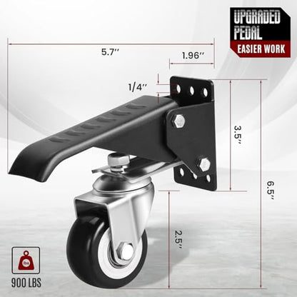 SPACECARE Retractable Workbench Casters Kit, 800 lbs Capacity 4 Pack - style: 800