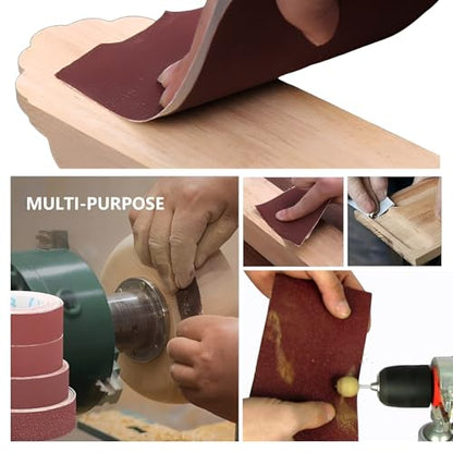 Sandpaper Roll 60# 120# 320# 600# 1000#, 5 PCS Aluminum Oxide Abrasive Emery Cloth Roll for Dry & Wet Grinding Sanding Polishing (Length 1 metre, Width 115 mm) - size: 5 Metre, style: 60/120/320/600/1000 Grit