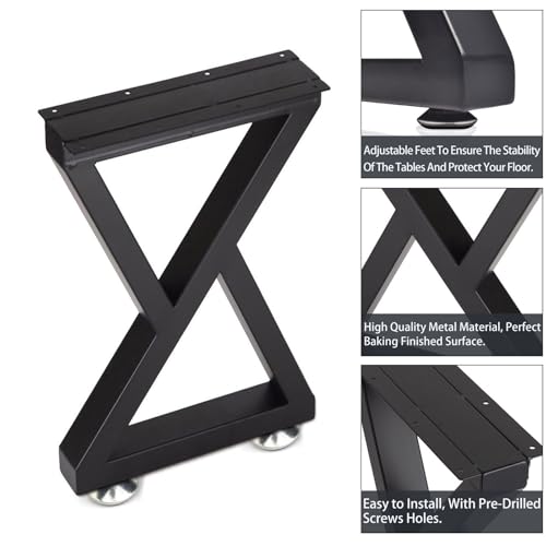 Taelakeni 22 Inch Metal Coffee Table Legs Bench Legs, Double Triangle - color: Double Triangle, size: 22 IN