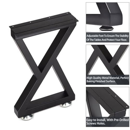 Taelakeni 22 Inch Metal Coffee Table Legs Bench Legs, Double Triangle - color: Double Triangle, size: 22 IN
