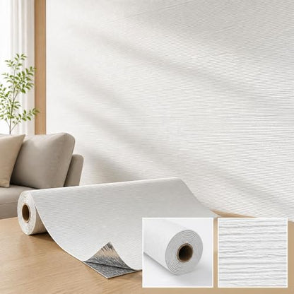 Peel and Stick Wall Panels, 3D PVC Roll, 23.82 x 110 in, 2 Roll - color: WT, size: 23.8" x 110"