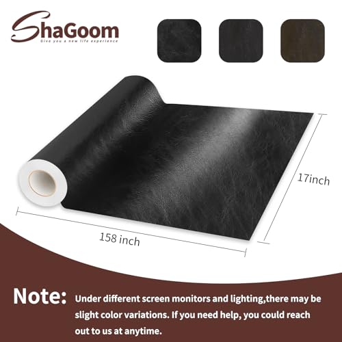 Leather Repair Kits, Large Vinyl Repair Patch for Couches Furniture - color: Glossy Black, size: 17X158 inch