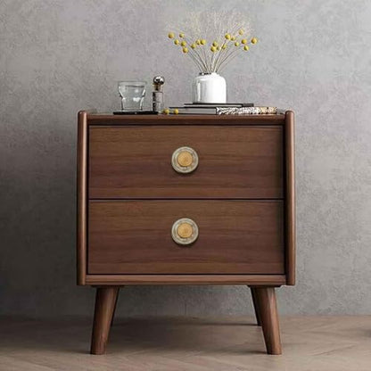 Perilla Home Set of 6 Acrylic Door Knobs - Decorative Round Door Knobs Irish Handle Elegant Addition for Cupboard Drawer Dresser Bedroom Kitchen Cabinet Wardrobe (1.5" Diameter) Brown and Off White - style: Brown and Off-White-2