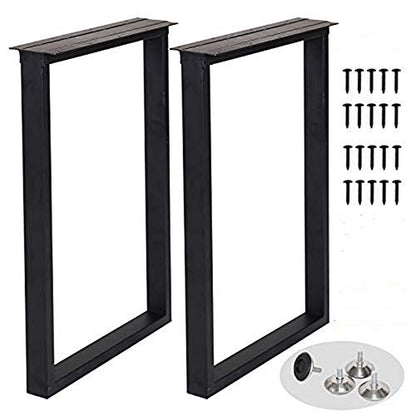 TIEOU Metal Table Legs Heavy Duty Metal Desk Legs 28 Inch Height Industrial Black Table Legs,Dining Table Legs,Modern Table Legs - color: Rectangle-shape, size: H28"xW18"