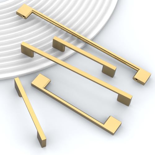 9BUILD 10 Pack Champagne Bronze Cabinet Pulls 5 Inch Champagne Kitchen Cabinet Handles, Cabinet Hardware for Cupboard Drawer Pulls - color: Champagne Bronze, size: 5"/128MM Hole Center, style: 10 Pack