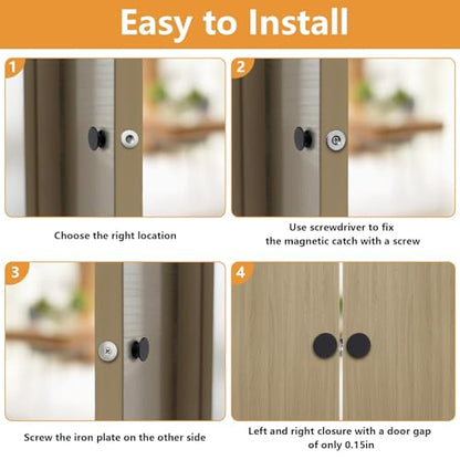 Cabinet Magnetic Door Catch 6 Pack Cabinet Magnets Door Magnets with Strong Magnetic for Kitchen Cupboard Wardrobe Closet Cabinet Door Drawer Latch Catch Closer