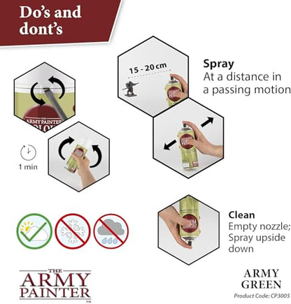 The Army Painter, Colour Primer Army Green, 400 ml acrylic spray - color: Army Green