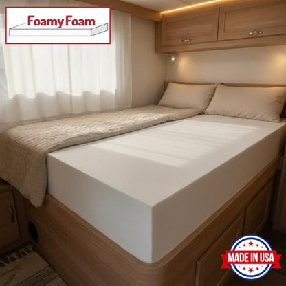 FOAMYFOAM Upholstery Foam Cushion High Density 6'' Height x 23'' Width x 34'' Length Custom Cut