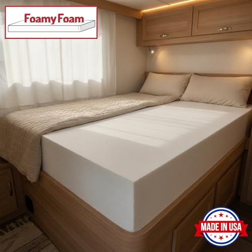 FoamyFoam Upholstery Foam Cushion High Density 5'' Height x 24'' Width x 28'' Length Custom Cut