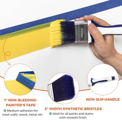 20pcs Small Paint Roller Kit, 4“ 2” Mini Roller Paint Brush