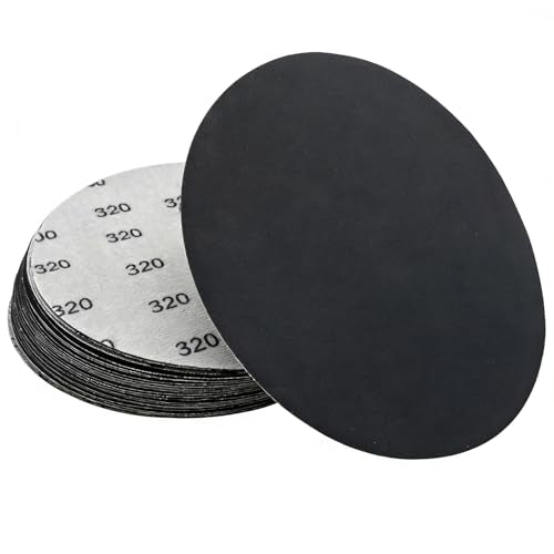 6 Inch 320 Grit Wet Dry Sandpaper，20 PCS Hook and Loop Sanding Discs - style: Grit 320