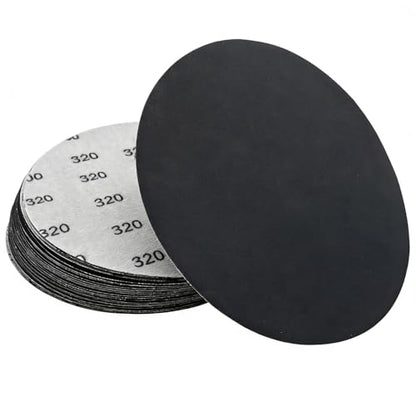 6 Inch 320 Grit Wet Dry Sandpaper，20 PCS Hook and Loop Sanding Discs - style: Grit 320