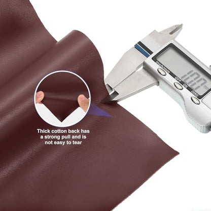PATIKIL PU Faux Leather Fabric Nappa Grain 1 Yards Length 54"x36"x0.04" Soft Synthetic Leather Material Sheets 1mm Thick for Bags DIY Crafts, Dark Brown - color: Dark Brown, size: 54"x36"x0.04"